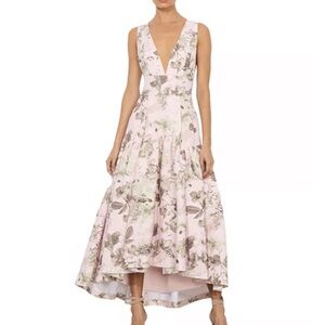 Alice + Olivia Pink Floral High Low Dress